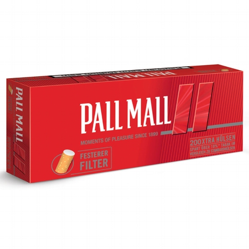 PALL MALL Red Xtra Hülsen 5x200 Stück Packung