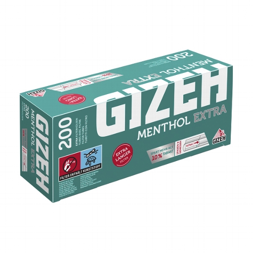 GIZEH Menthol Extra Hülsen 5x200 Stück Packung