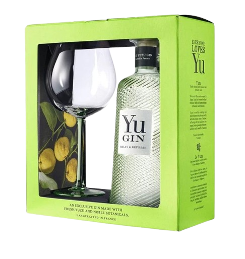  Gin YU GIN Geschenkpackung mit Glas | 43% Vol. | 0,7l