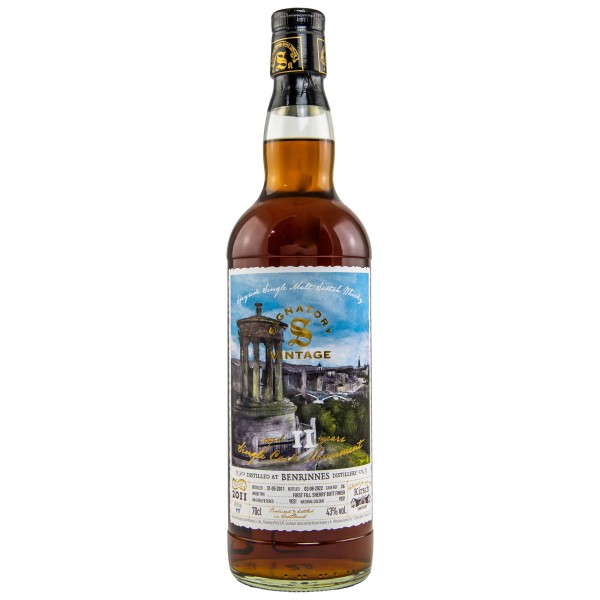 BENRINNES 2011/2022 | 11 Jahre | 43% Vol. | 0,7l | Signatory Monuments | First Fill Sherry Butt Finish